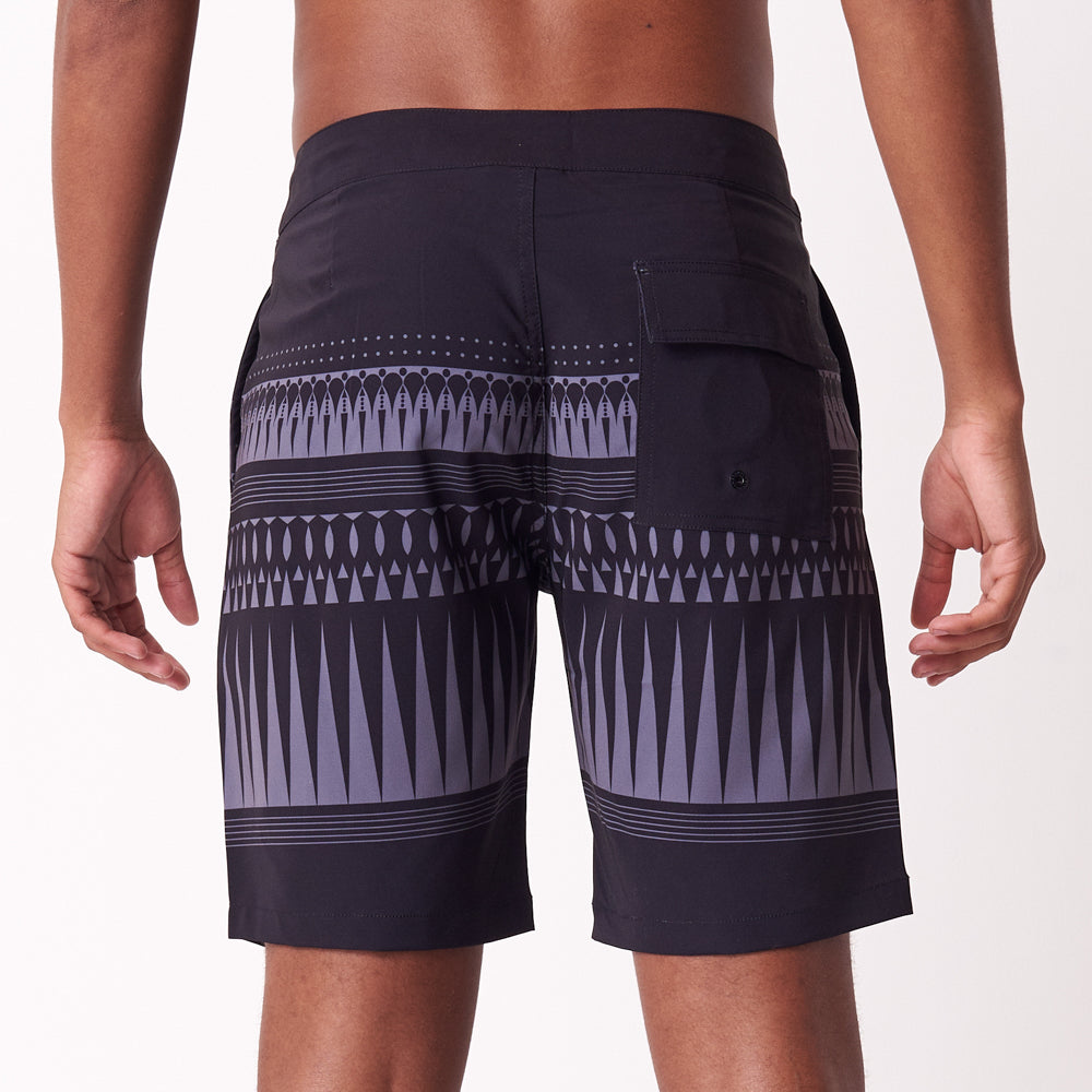 Holmes Jagged Edge Print Four-way Stretch Board Short