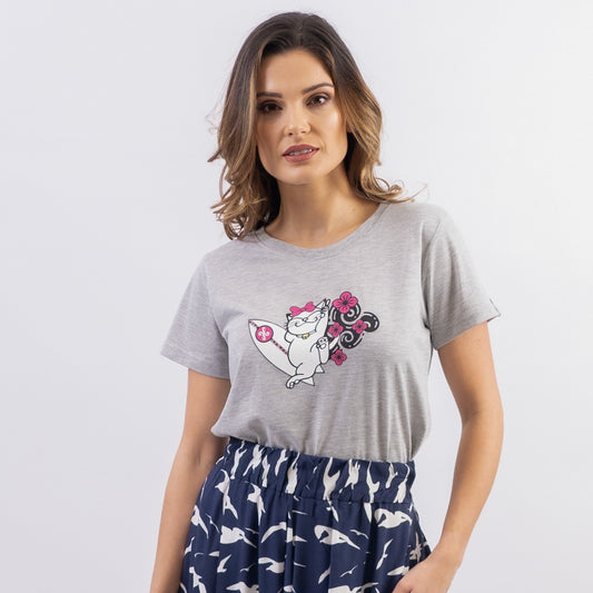 Women's Waving Kitty Tee