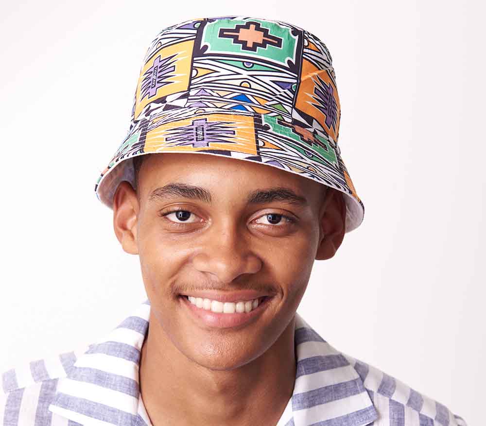 Holmes Bros Reversible African Ndebele Print Bucket Hat