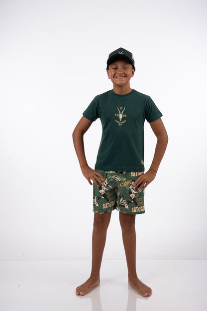 Boy's Skull Rugby Tee