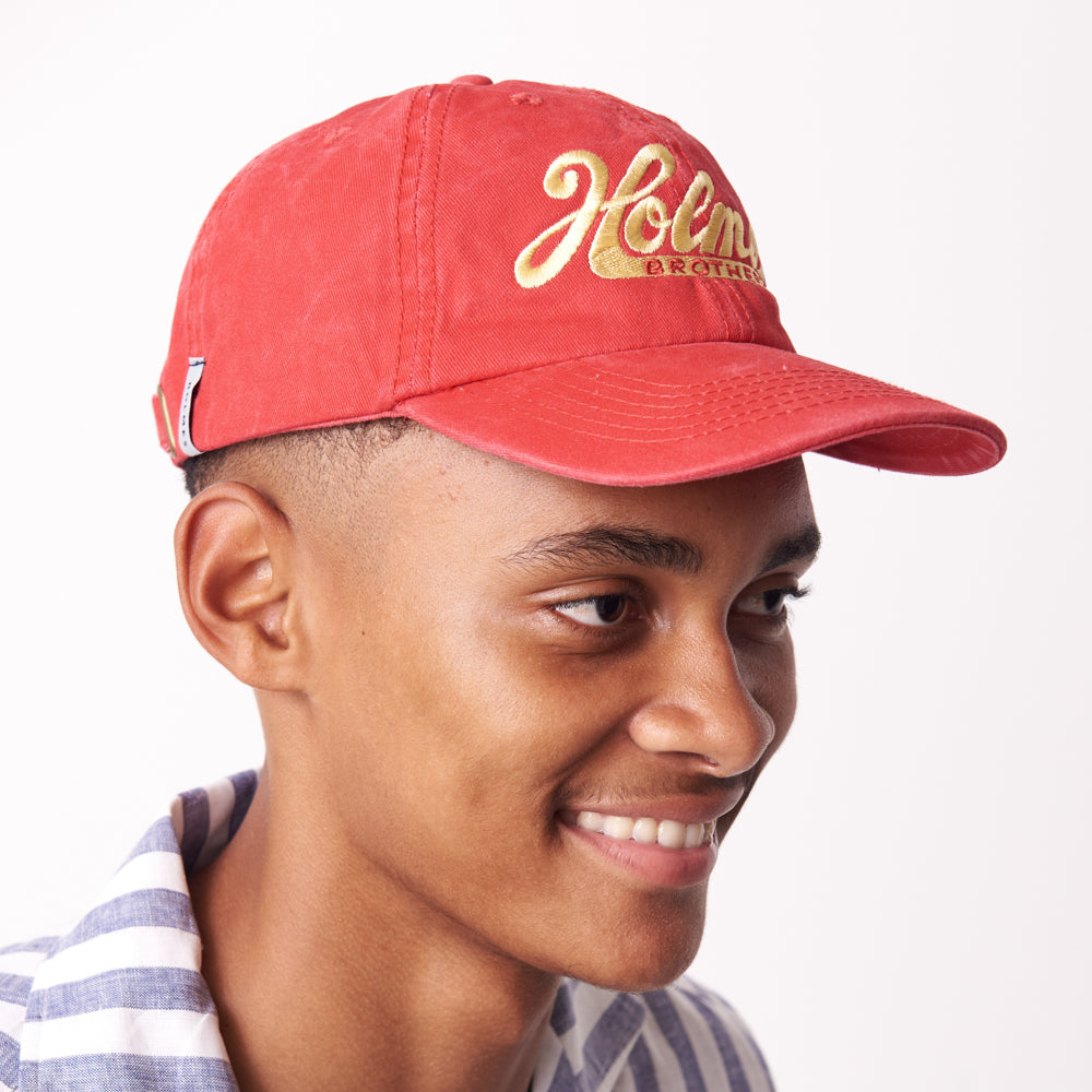 Holmes Bros Embroidered and Number Red Dad Cap
