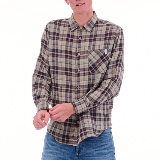 Double Face Long Sleeve Check Shirt