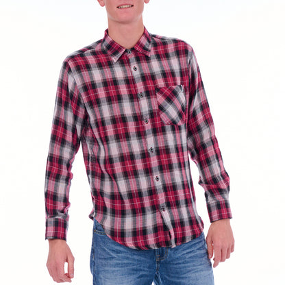 Double Face Long Sleeve Check Shirt