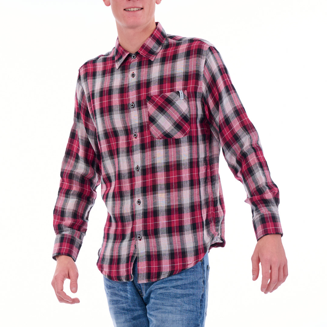 Double Face Long Sleeve Check Shirt