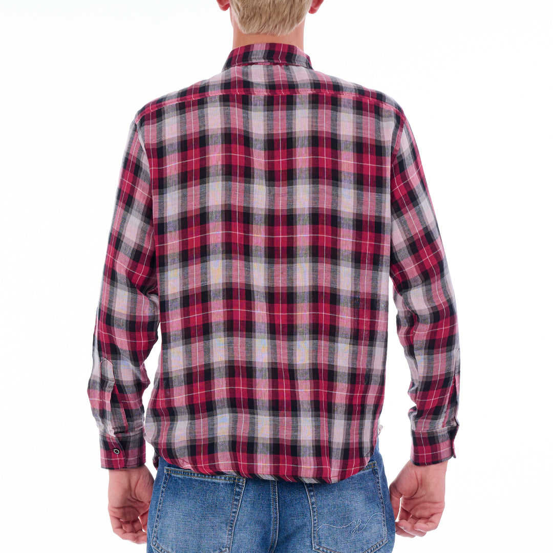 Double Face Long Sleeve Check Shirt