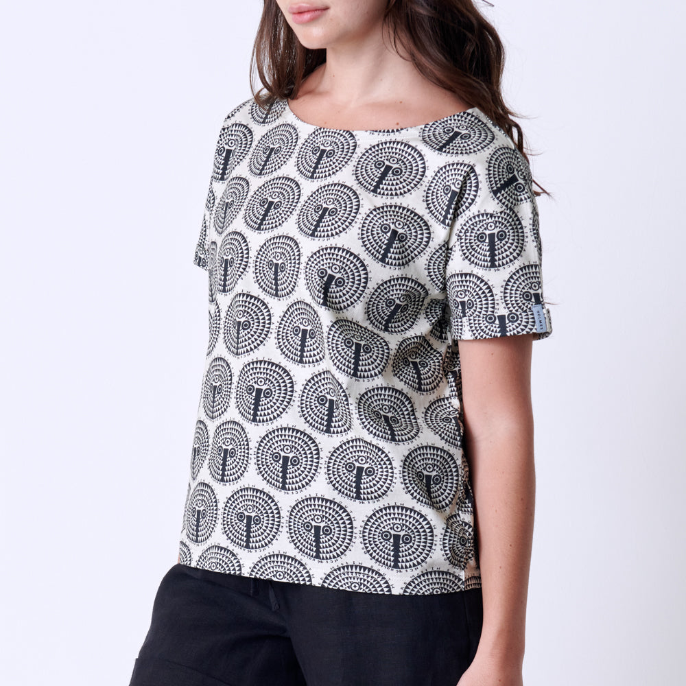 Holmes Ladies Crazy African Mask All Over Print Top