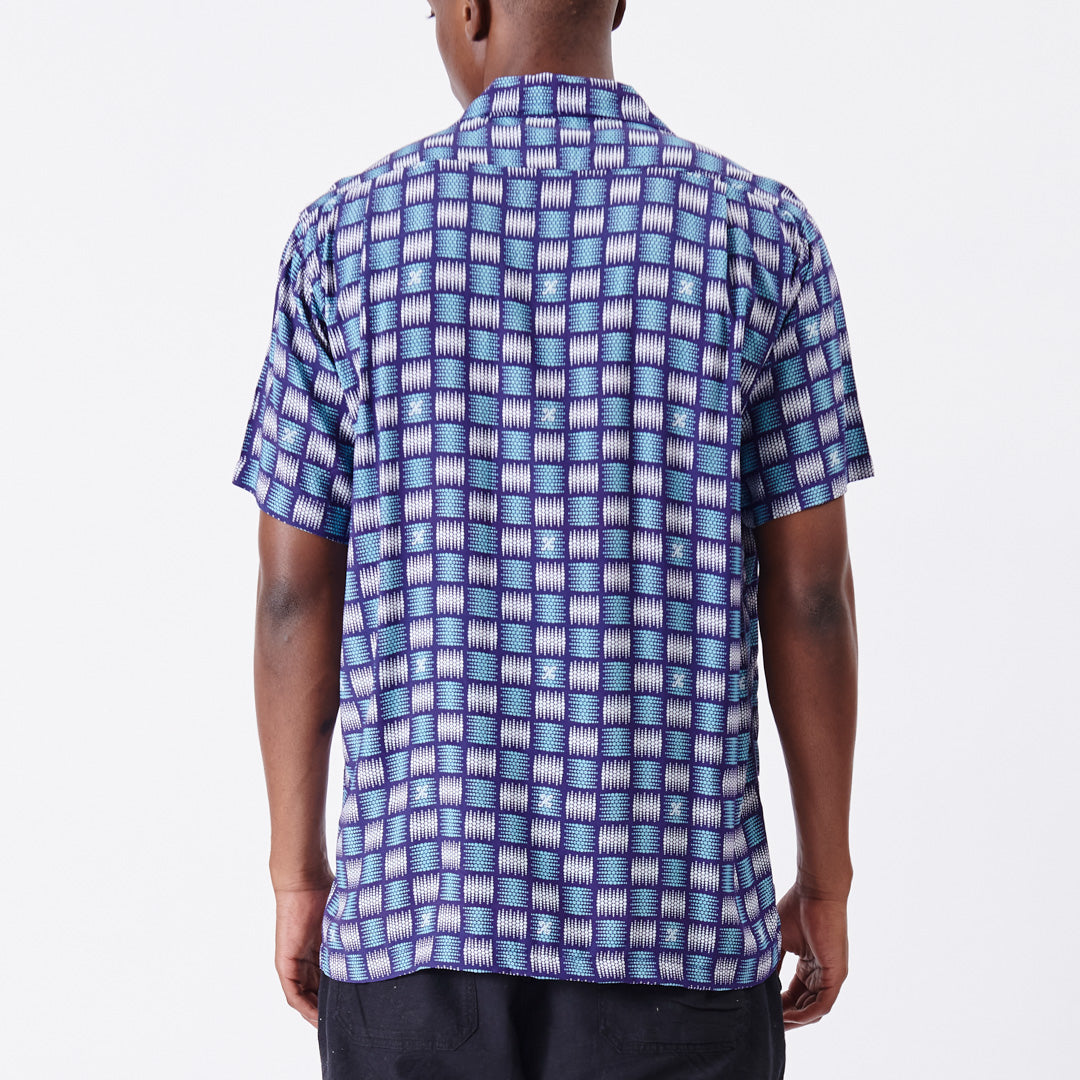 Basket Weave Short Sleeve Woven Shirt