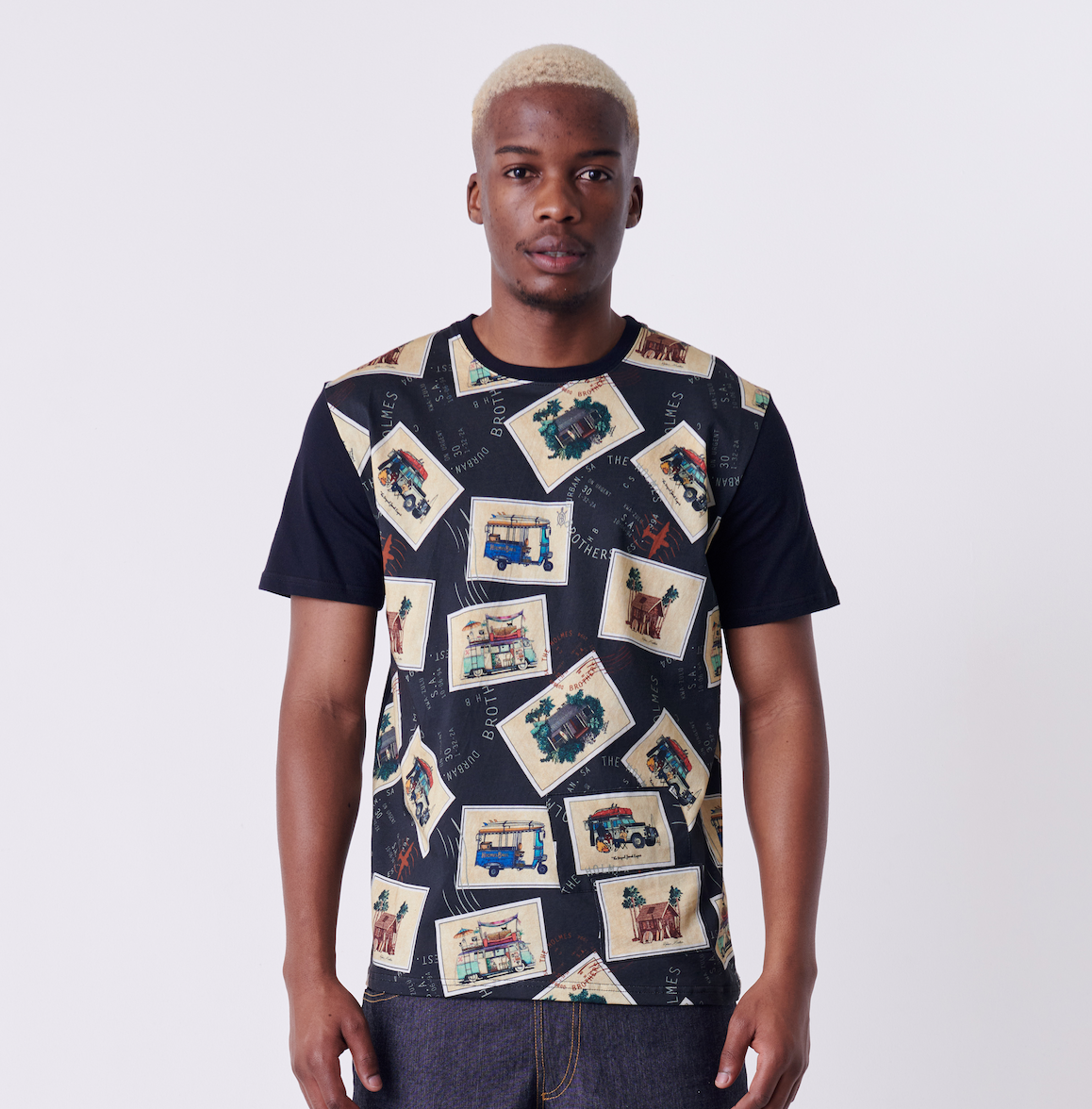 Postcards Block T-Shirt