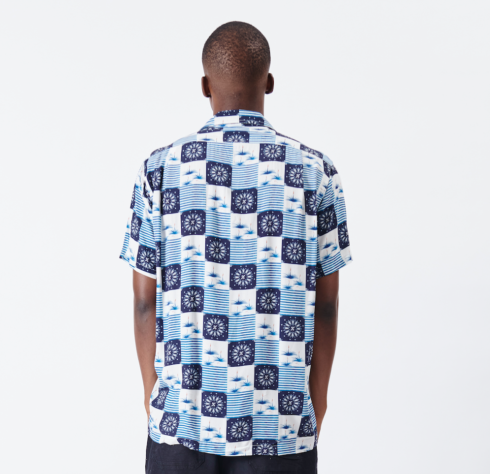 Holmes Bros Aloe Cocktail Button Up Short-Sleeve Shirt