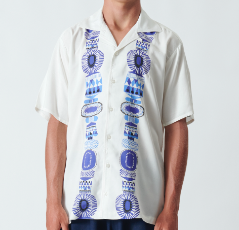 Holmes Afro Bowling Shirt Button Up Short-Sleeve Shirt