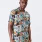 Holmes Bros African collage Hawaiian Button Up Short-Sleeve Shirt