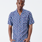 Holmes Bros Basket Weave Hawaiian Button Up Short-Sleeve Shirt