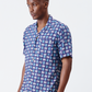 Holmes Bros Basket Weave Hawaiian Button Up Short-Sleeve Shirt