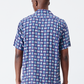 Holmes Bros Basket Weave Hawaiian Button Up Short-Sleeve Shirt