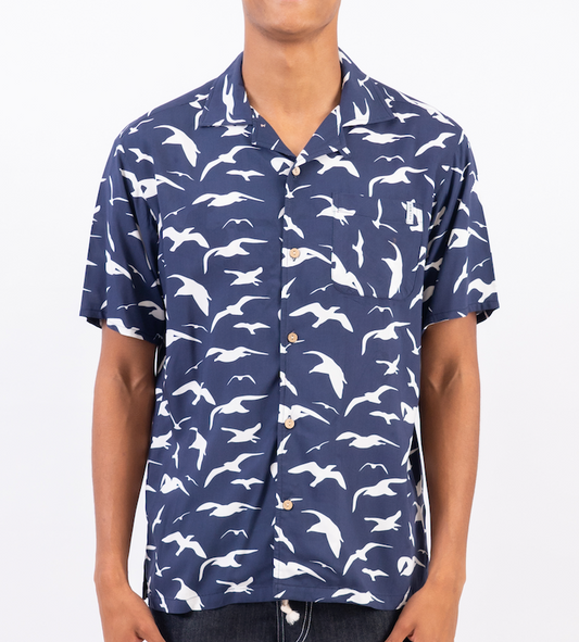 Holmes Bros  Seagulls Button Up Short-Sleeve Shirt