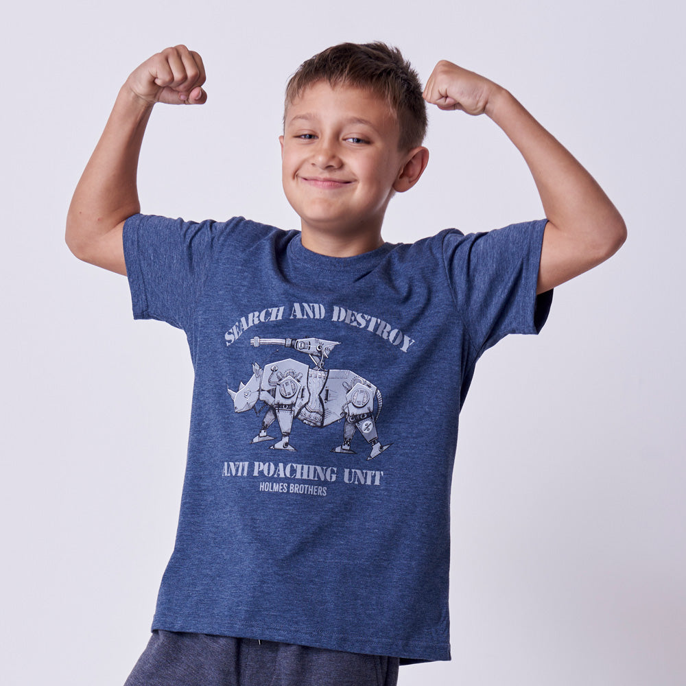 Holmes Bros Save The Rhino Inspired Boys Short-Sleeve T-Shirt